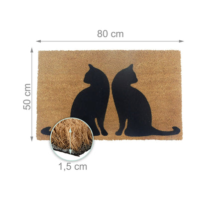 Coconut Doormat, Animal Design, 80x50 cm, Indoor/Outdoor