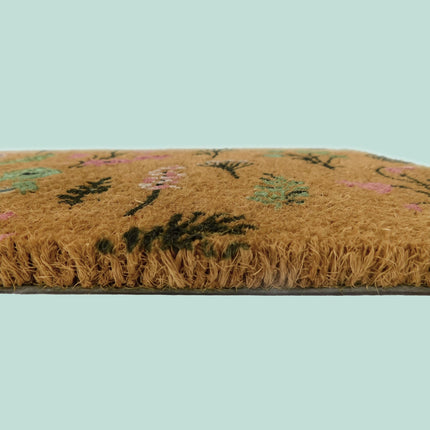 Coconut Doormat, Botanical Design, 60 x 40 cm
