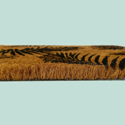Coconut Doormat, Botanical Motifs, 60x40 cm, Non-Slip