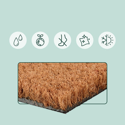 Coconut Doormat Welcome Mat 80x50 cm, Non-Slip, Durable