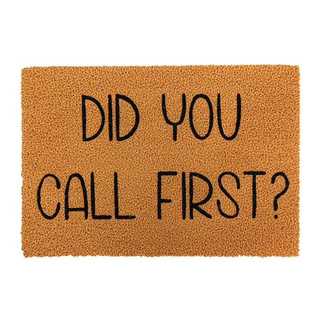 Coconut Doormat with Humorous Saying, 60x40 cm, Non-Slip