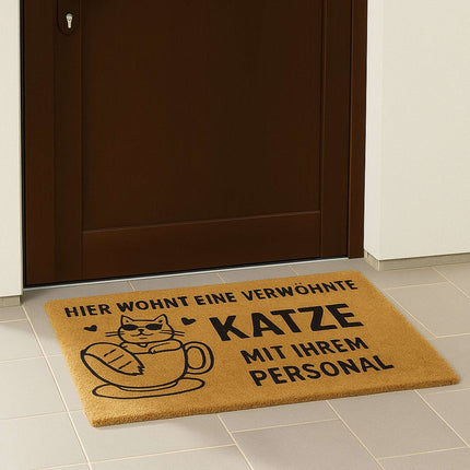 Coconut Fiber Animal Doormat, 60x40 cm, Dirt-Trapping