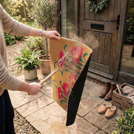 Coconut Fibre Doormat, Botanical Design, 60x40 cm
