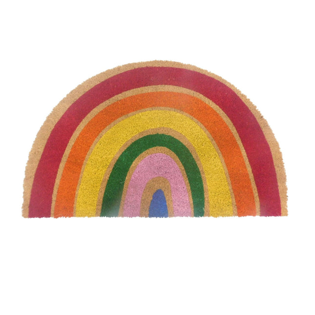 Kokosnoot halfronde deurmat, 80x50 cm, antislip