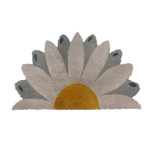 Kokosnoot halfronde deurmat, 80x50 cm, antislip