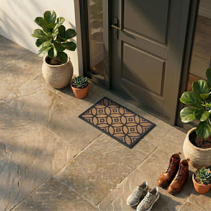 Coconut & Rubber Doormat, 75x45 cm, Non-Slip Backing