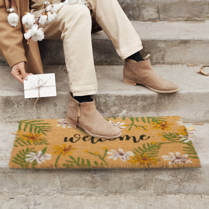 Coconut door mat "Welcome".