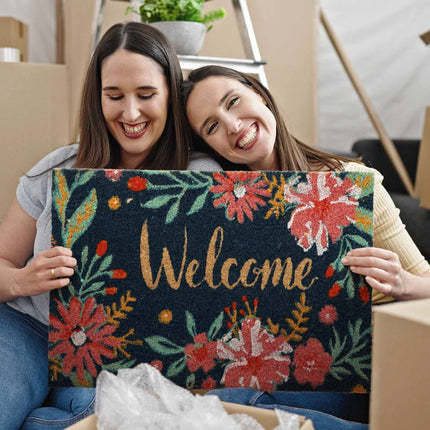 Coconut door mat Welcome