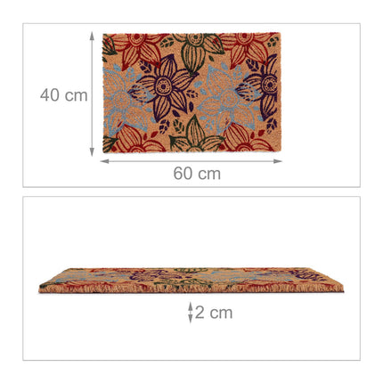 Coconut doormat flowers