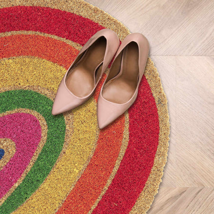 Coconut doormat rainbow