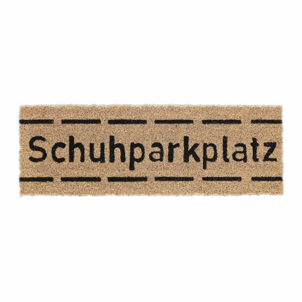 Coconut door mat shoe parking lot narrow