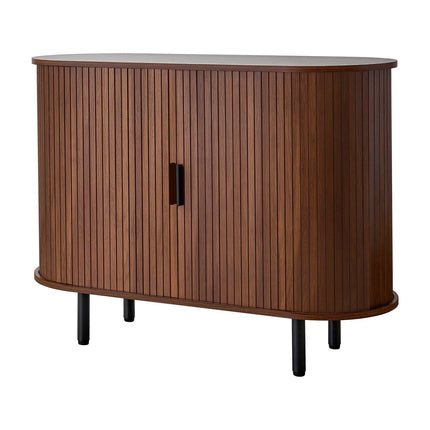 Coffee Bar Cabinet with Sliding Doors, Walnut, 100 x 40 cm