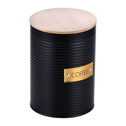 Coffee Storage Tin with Airtight Bamboo Lid