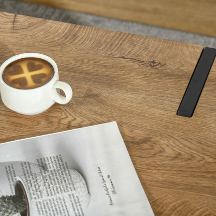 Industrial coffee table, adjustable footrests, 105x60x42 cm