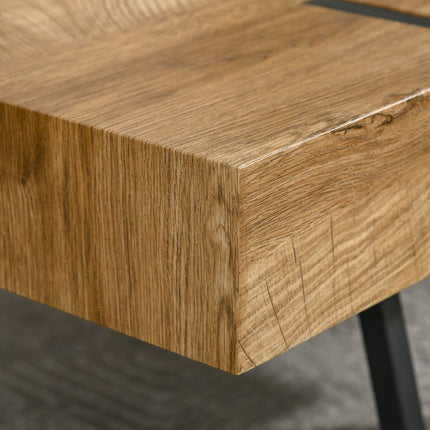 Industrial coffee table, adjustable footrests, 105x60x42 cm