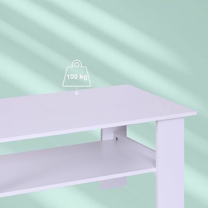 Coffee Table with Lower Shelf – Modern Design, Easy Clean