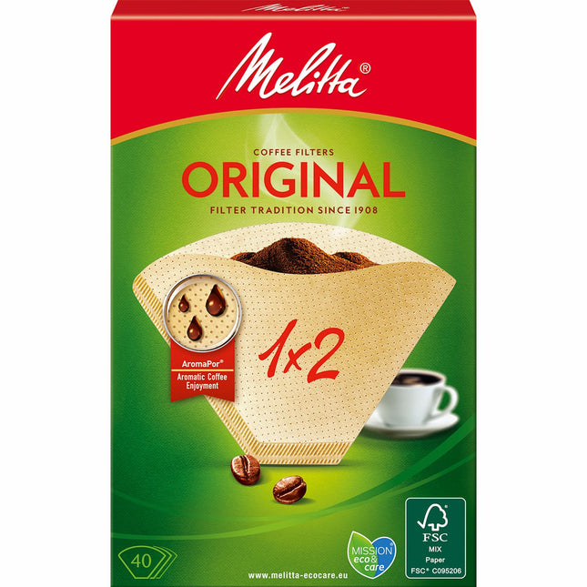 Coffee filter 1X2 40pack (Note 18 dfp)