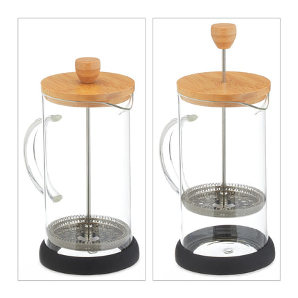 Coffee maker with bamboo lid