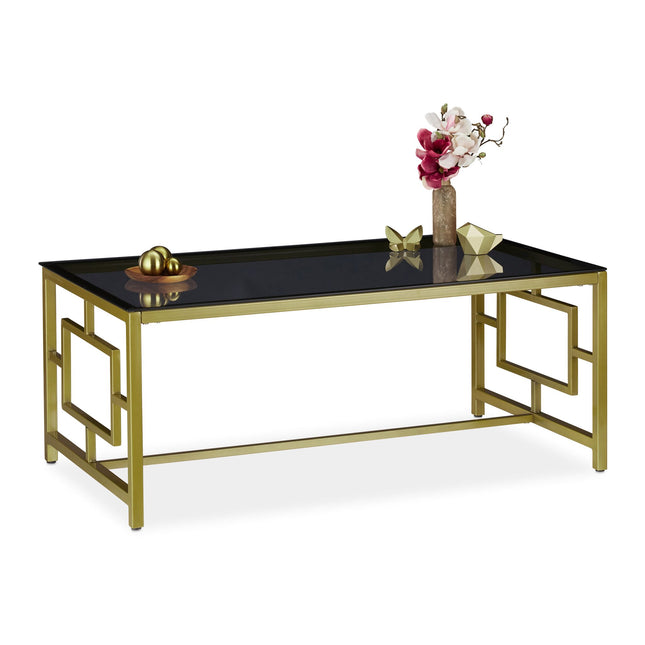 Coffee table in black and gold