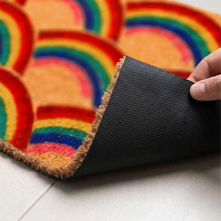 Coir Doormat, 60x40 cm – Decorative, Non-Slip, Durable