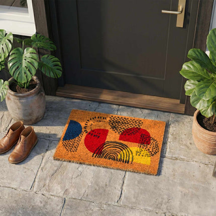 Coir Doormat, 60x40 cm, Dirt-Trapping Coconut Fiber