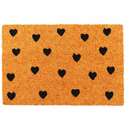 Coir Doormat with Motif, 60x40 cm, Non-Slip Backing