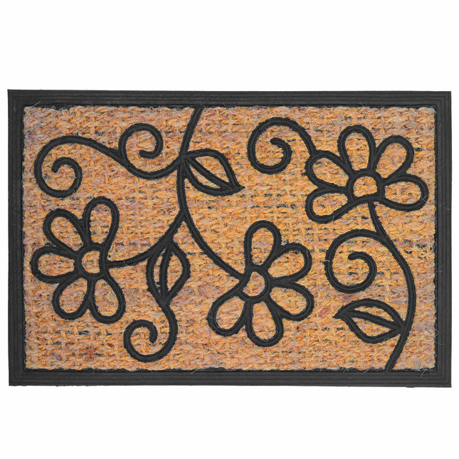 Coir & PVC Doormat, 60x40 cm, Non-Slip, Indoor/Outdoor