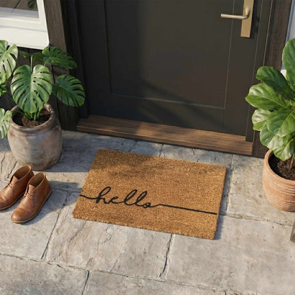 Coir Welcome Doormat, Non-Slip, 60x40 cm