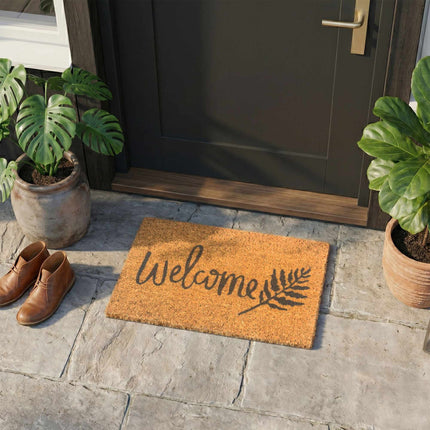 Coir Welcome Doormat, Non-Slip, 60x40 cm, Outdoor/Indoor