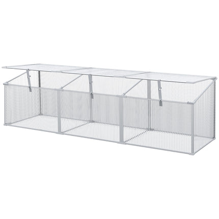 Mini greenhouse with adjustable roof, aluminum - 180x51x51cm