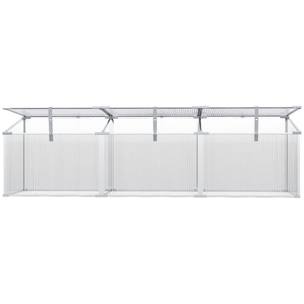 Mini greenhouse with adjustable roof, aluminum - 180x51x51cm