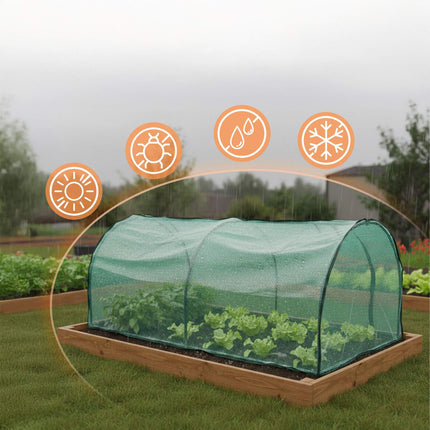 Cold Frame Greenhouse with PE Film and Roll-Up Door