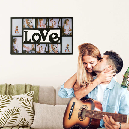 Collage frame LOVE for 10 photos
