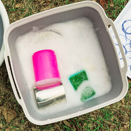 Collapsible Camping Sink Bowl with Drain, 9L Capacity