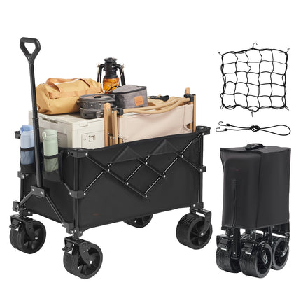 Collapsible Folding Wagon Cart, 113 L, 250 lb Capacity