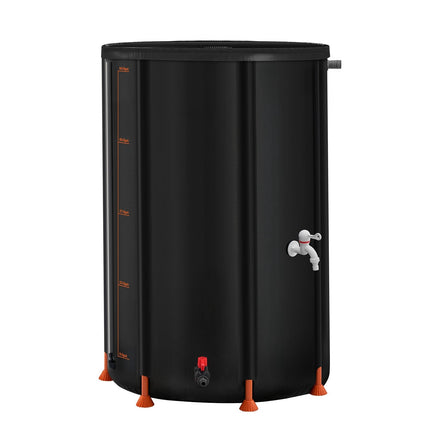Collapsible Rain Barrel 66 Gallon, 500D PVC, Spigot Kit