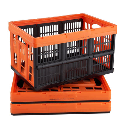 Collapsible Storage Bins, 45L 3-Pack, Stackable Handles