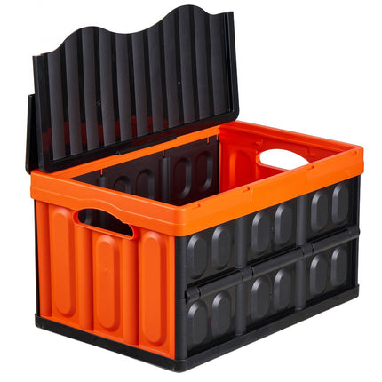 Collapsible Storage Bins With Lids, Stackable, 45L 3-Pack