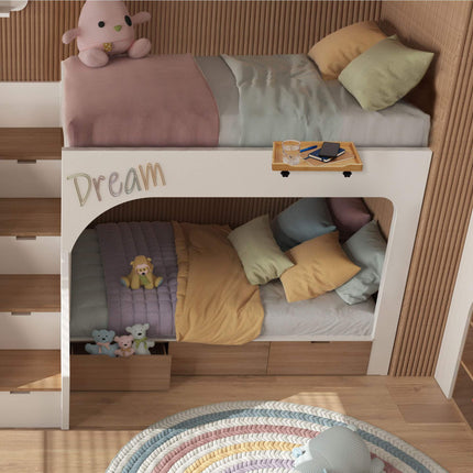 Collapsible bed shelf made of bamboo