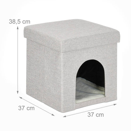Collapsible cat pit beige