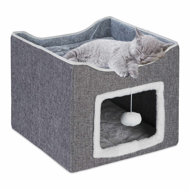 Opvouwbare kattenbak in grijs