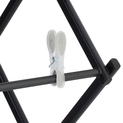 Collapsible clothes hanger with 50 clips