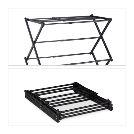 Collapsible clothes hanger with 50 clips