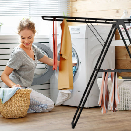 Collapsible clothes horse with multiple pairs