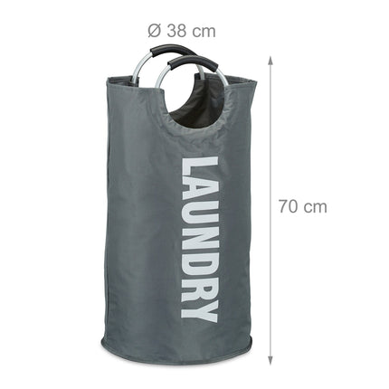 Collapsible laundry basket with handle