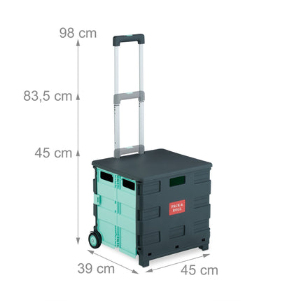 Collapsible shopping cart with lid
