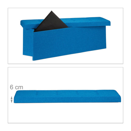 Collapsible storage bench linen fabric