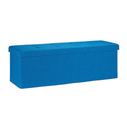 Collapsible storage bench linen fabric