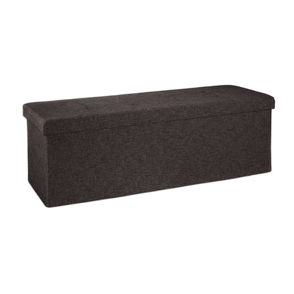 Collapsible storage bench linen fabric