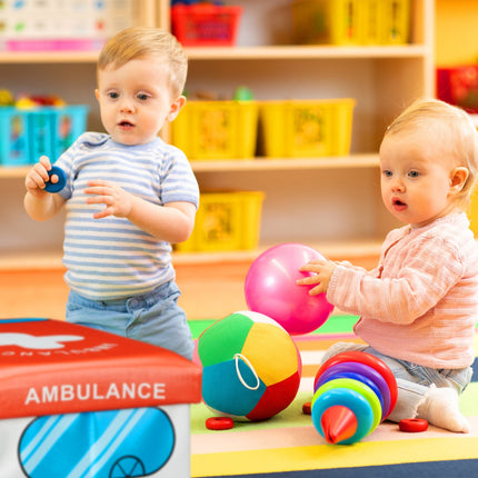Collapsible toy box with storage space